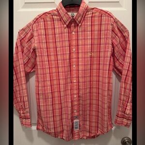 La Martina Buenos Aires Pink  Striped Button Down Shirt Size S